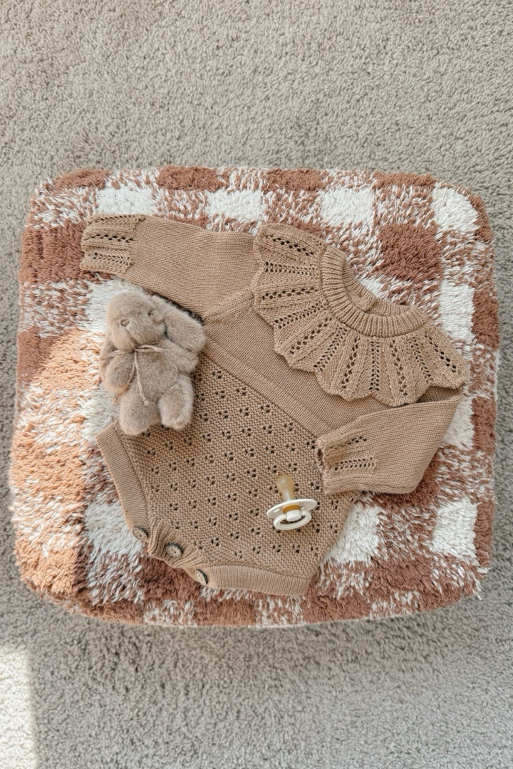 knit Scalloped Romper