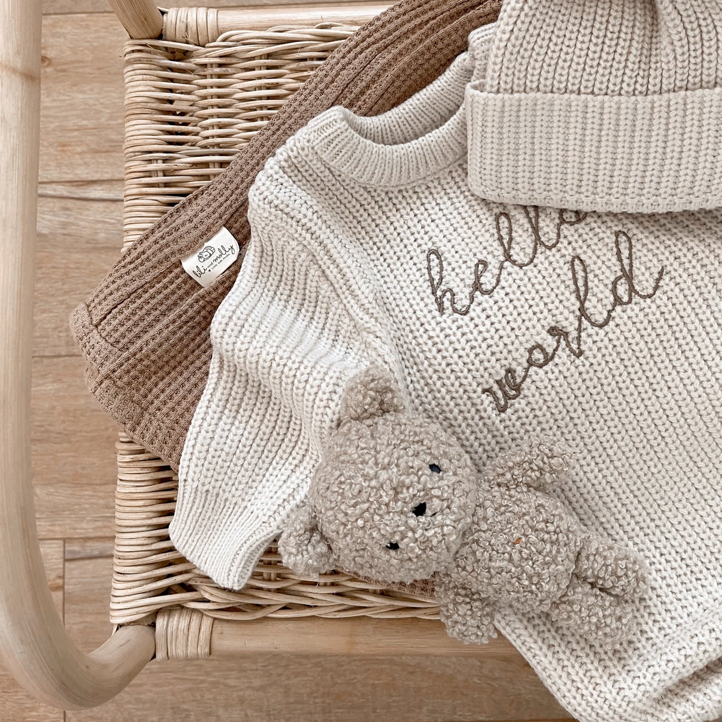 Newborn knit Set Sand