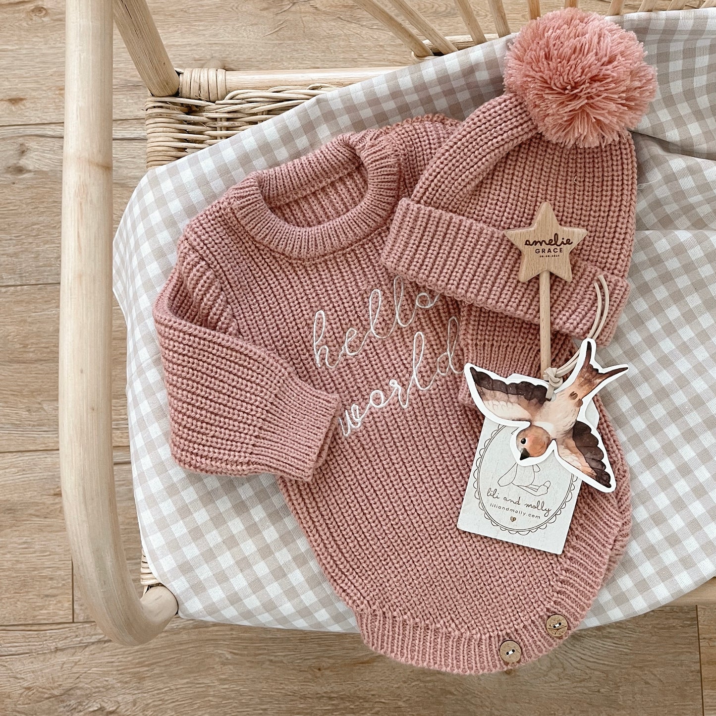 Newborn Knit set Pink