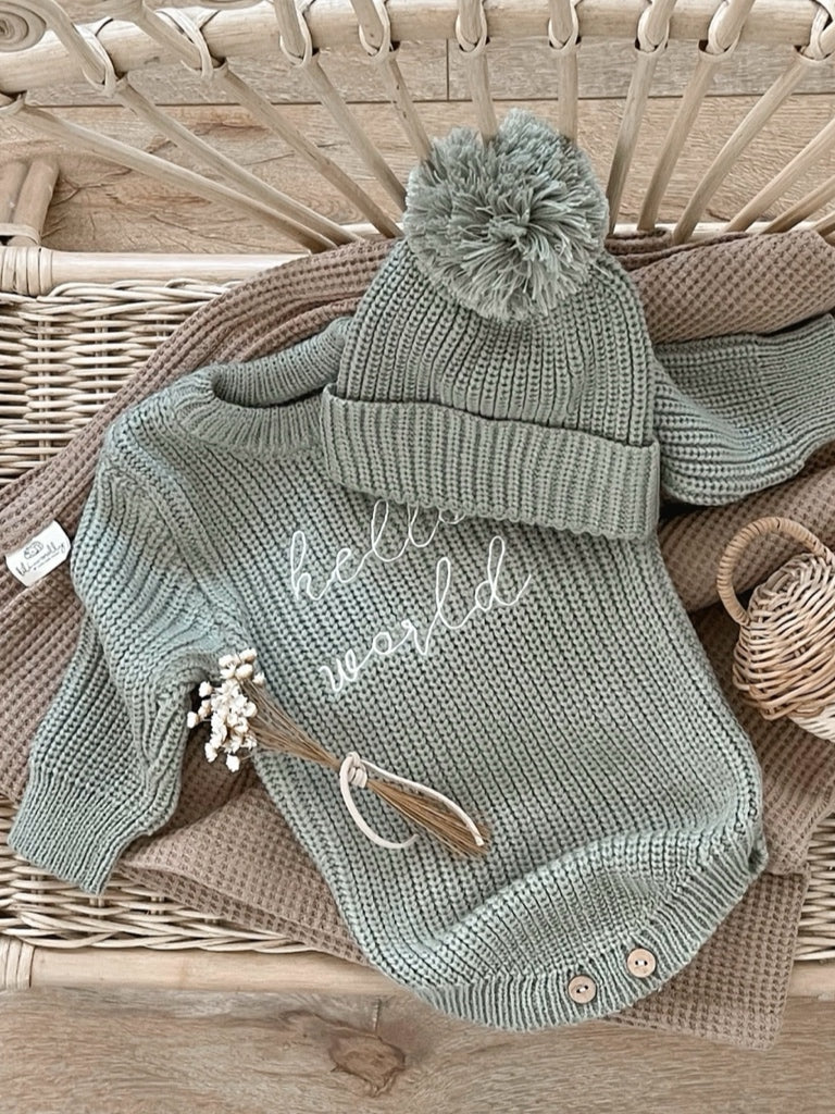 Newborn Knit Set Green