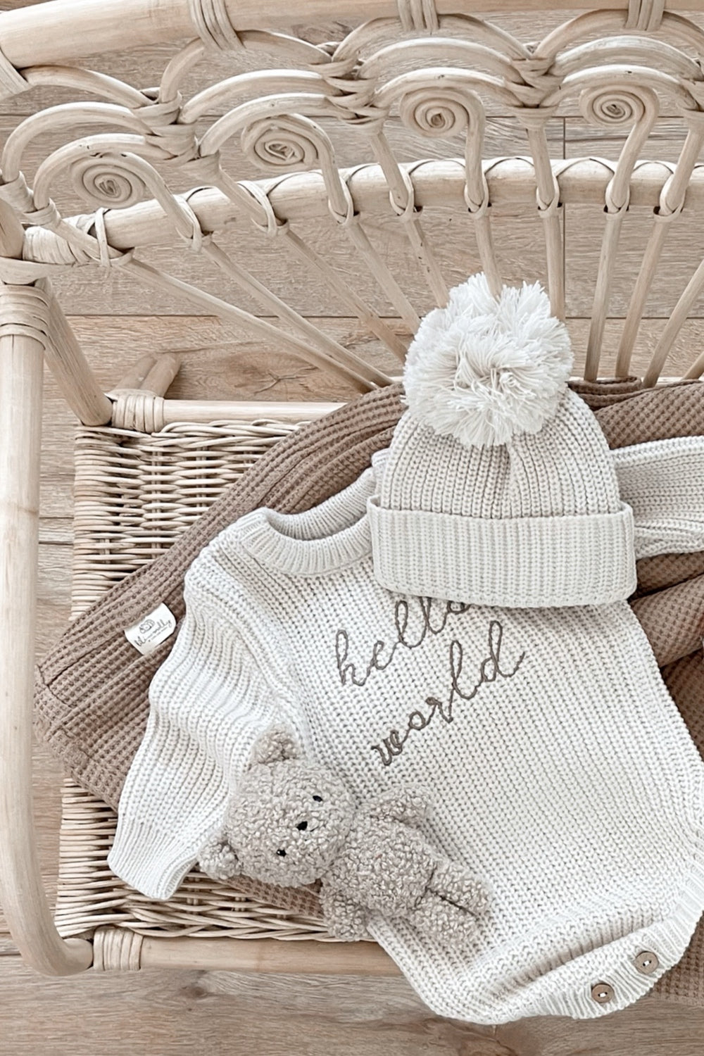 Newborn knit Set Sand