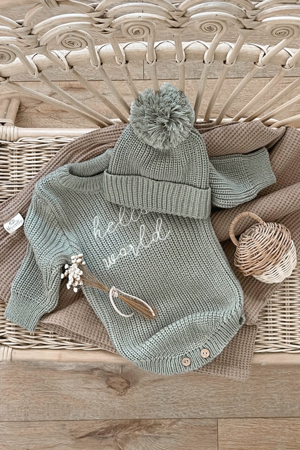 Newborn Knit Set Green