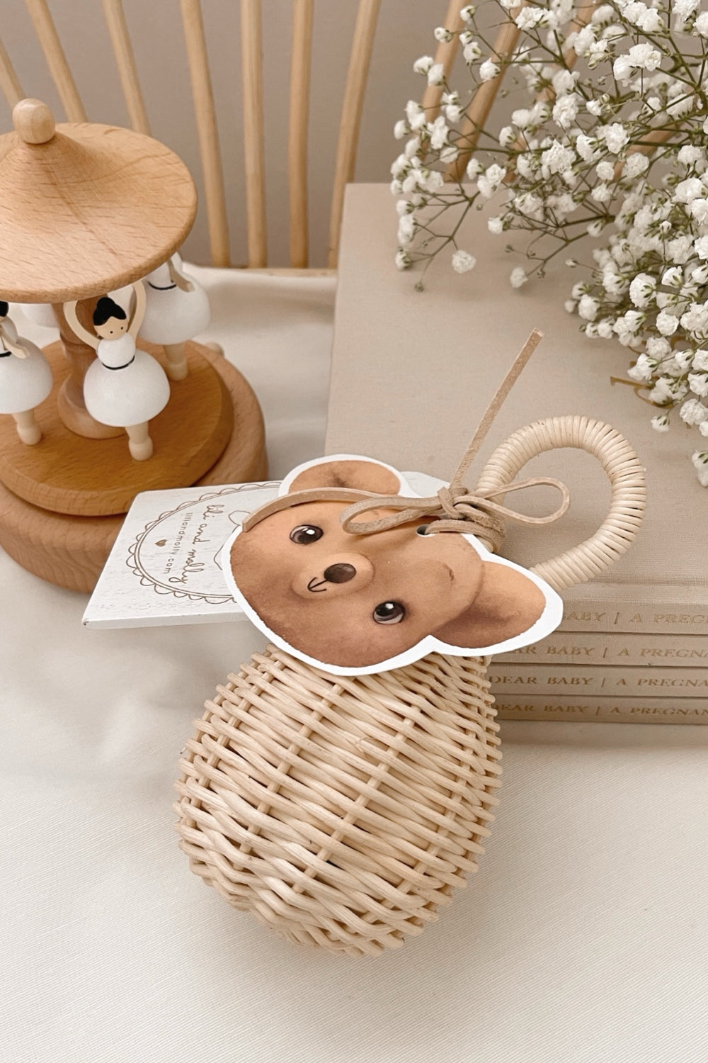 Balloon Baby rattan rattle