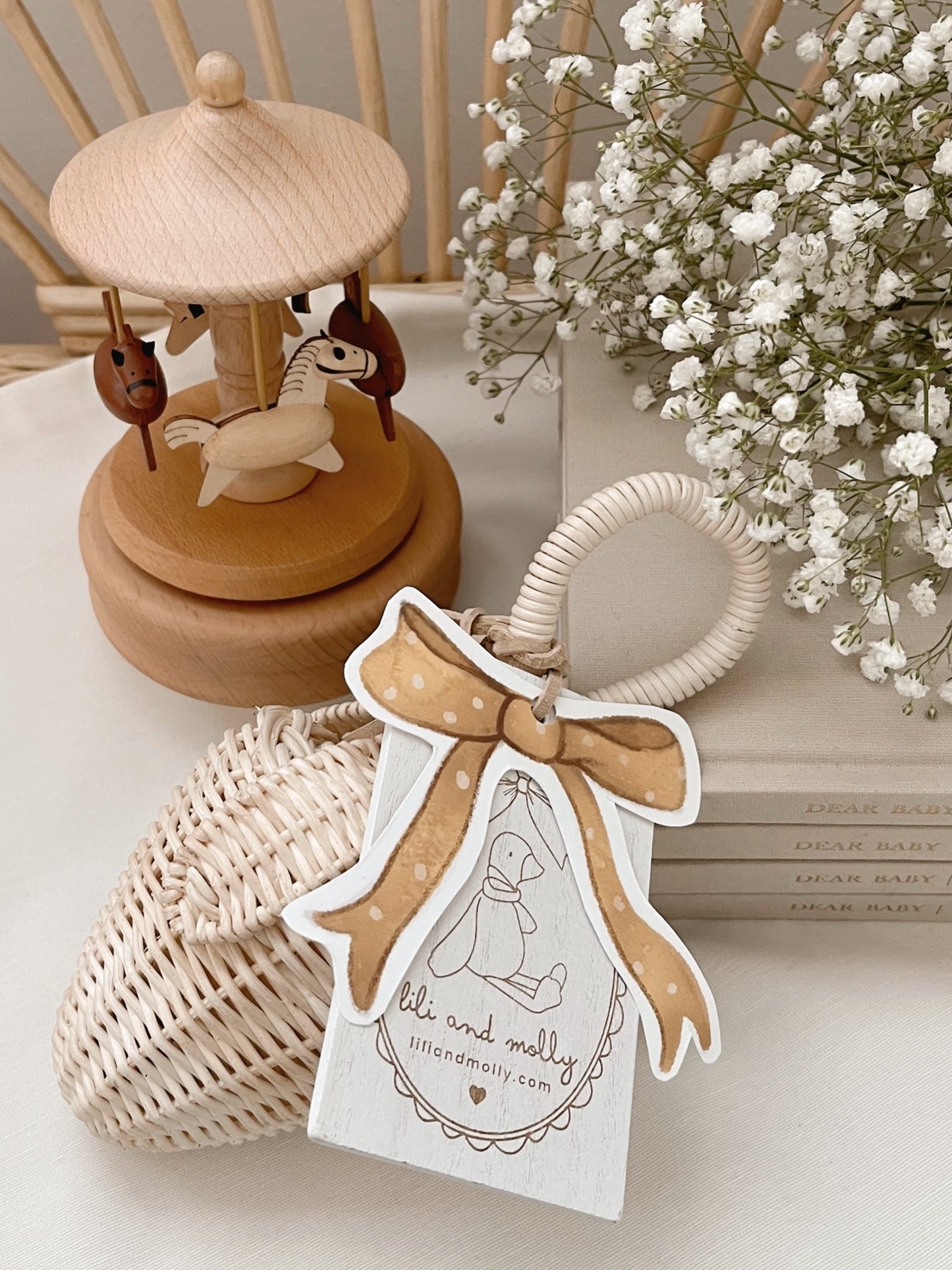 Strawberry Rattan Baby Rattle