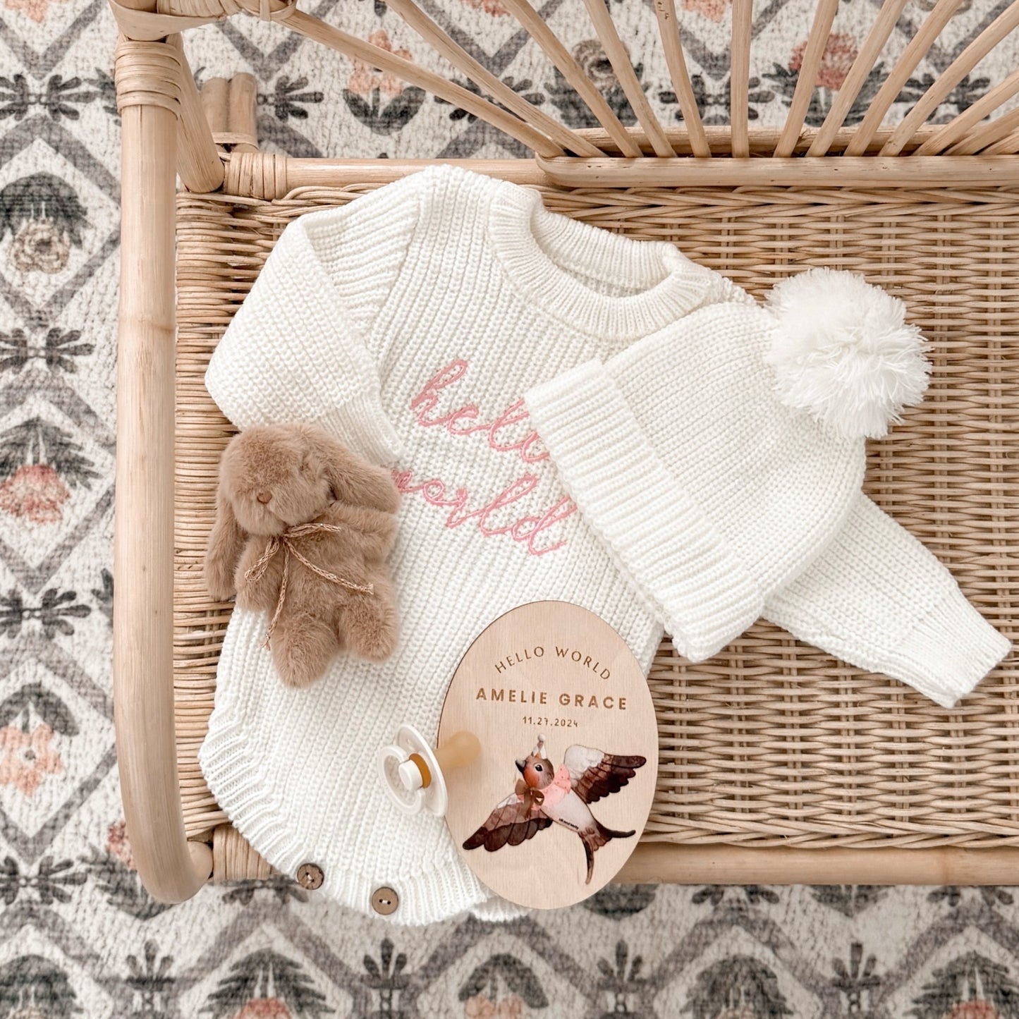 Newborn Knit Set Cream