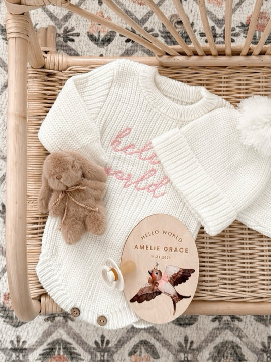 Newborn Knit Set Cream