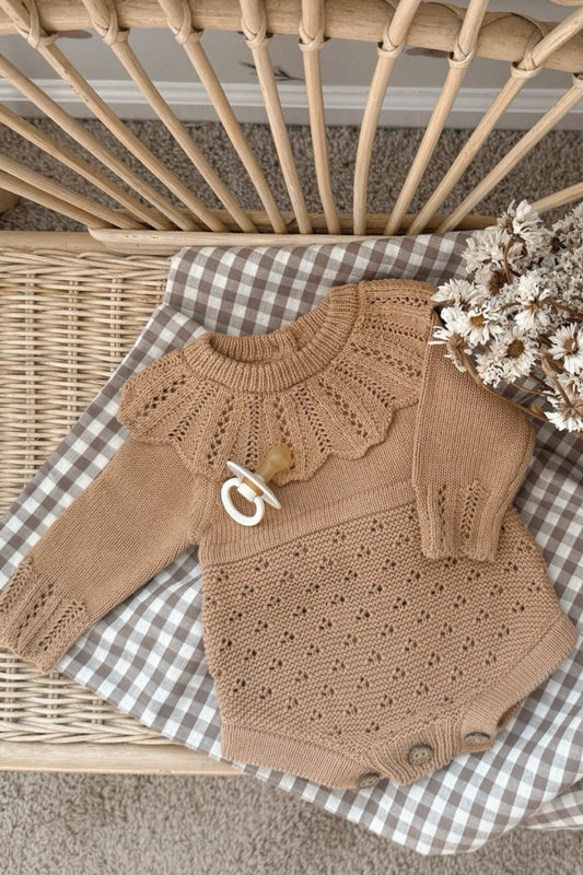 knit Scalloped Romper