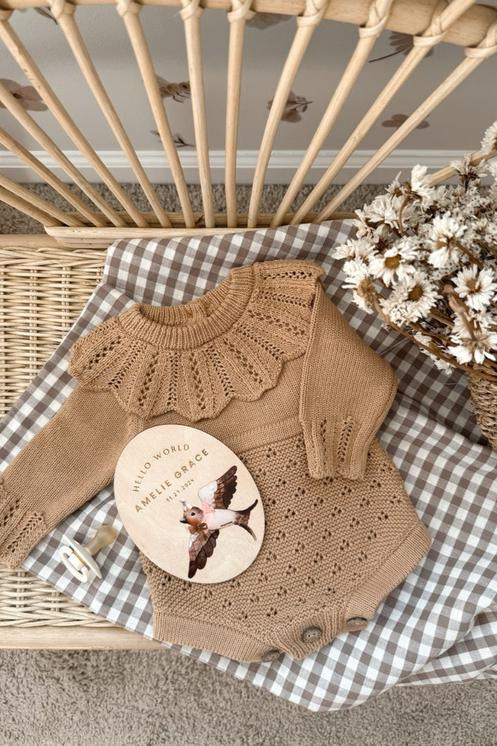 knit Scalloped Romper