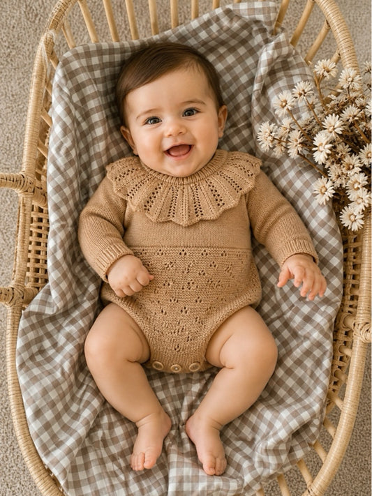 knit Scalloped Romper