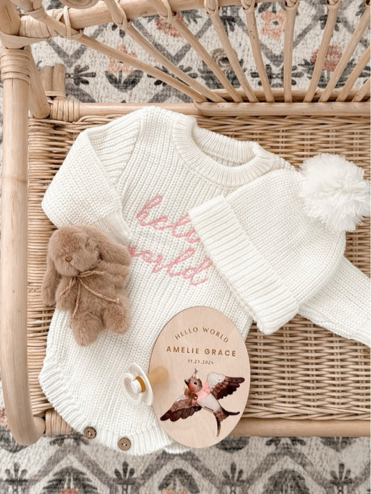 Newborn Knit Set Cream