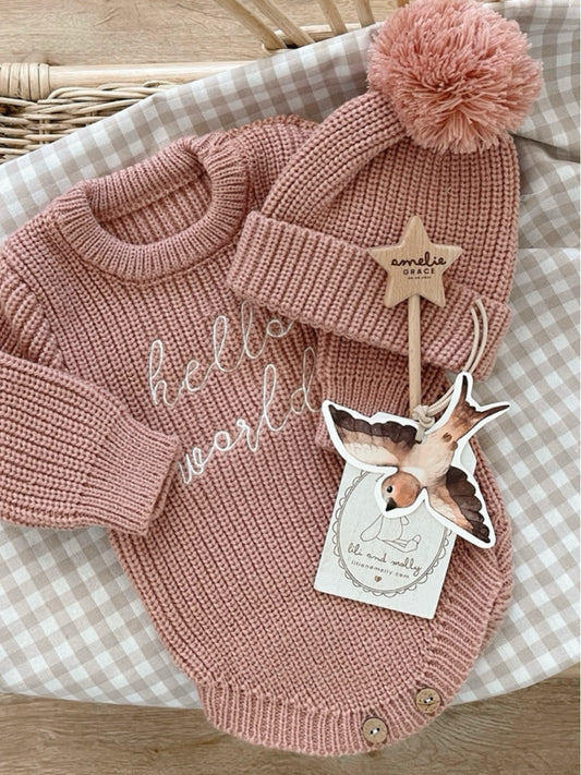 Newborn Knit set Pink