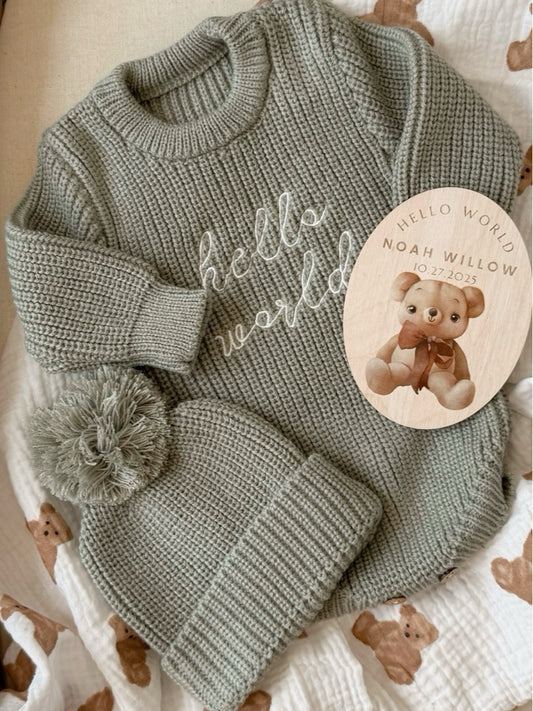 Newborn Knit Set Green