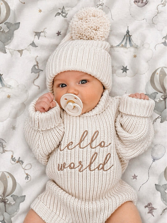 Newborn knit Set Sand