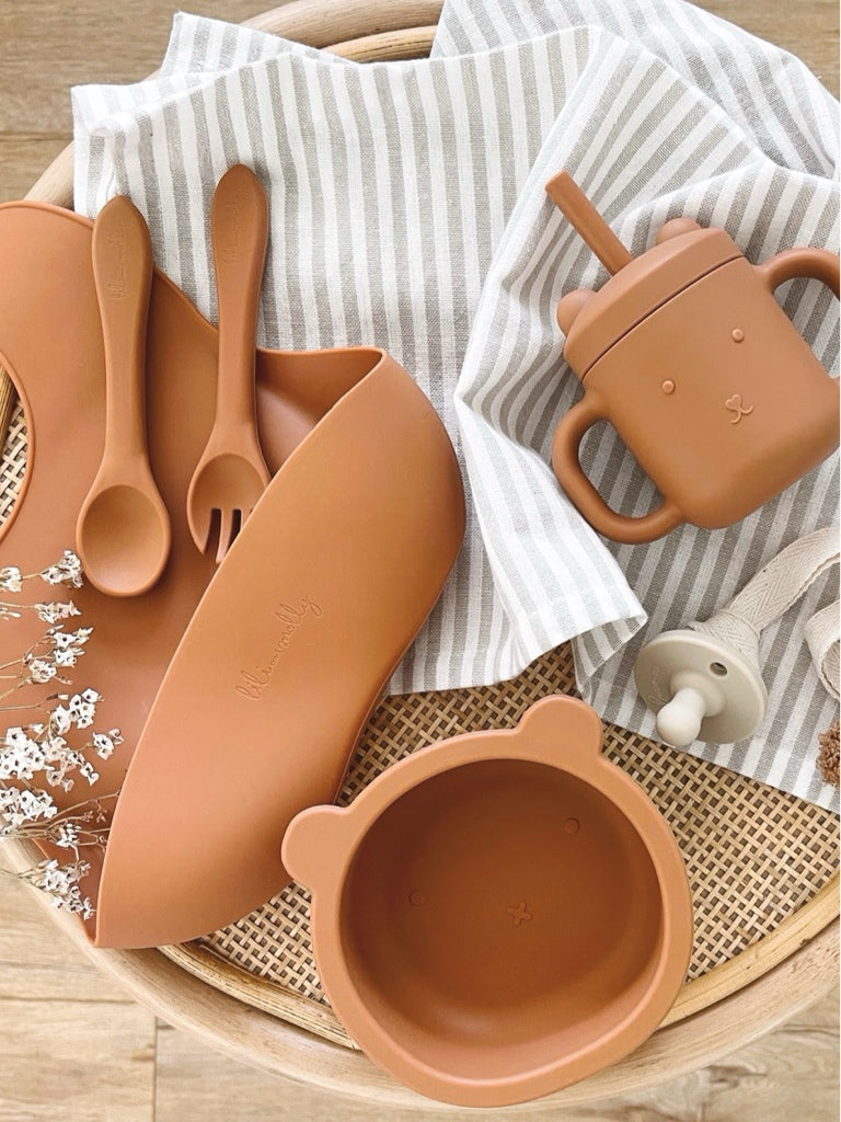 Silicone Baby Bibs cinnamon