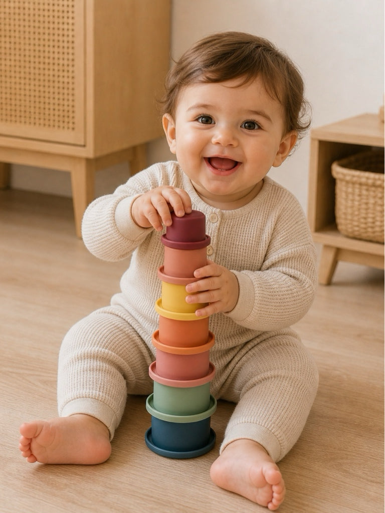 Silicone Stacking Cups Vintage