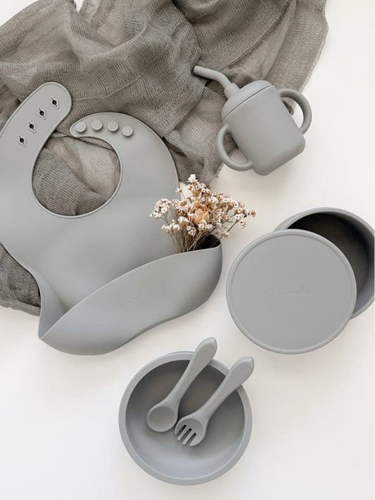 Set Silicone Baby Mealtime Sea
