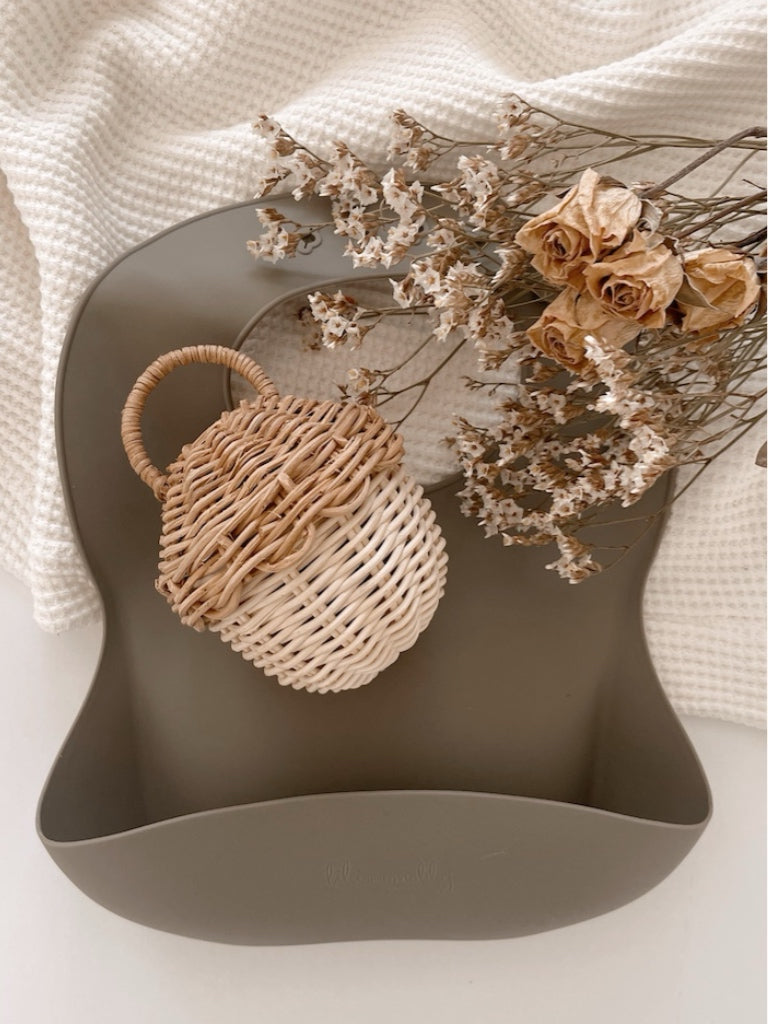 Rattan Acorn Baby Rattle