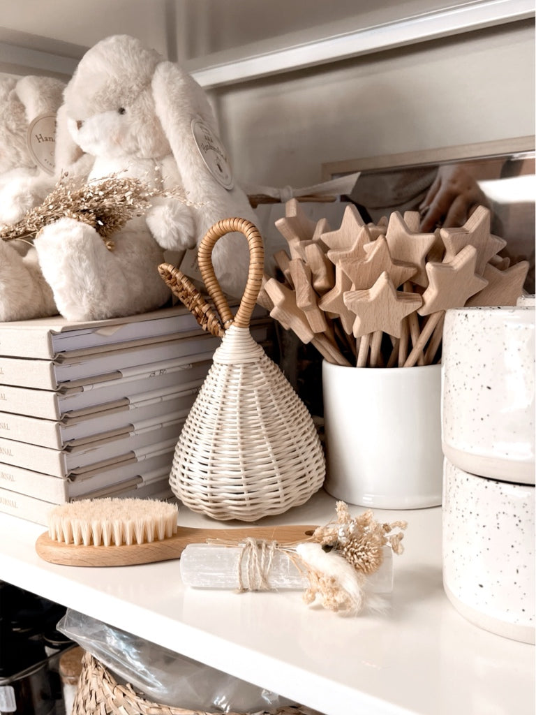 Rattan Pear Baby Rattle