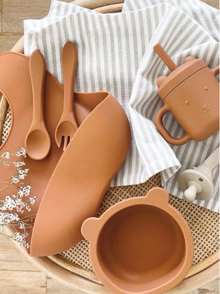 Silicone Set Spoon|Fork cinnamon