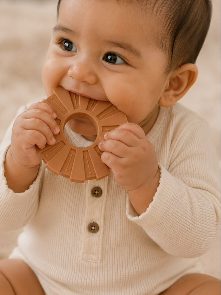 Baby Teether Flower Cinnamon