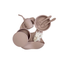 Load image into Gallery viewer, Set Silicone Baby Mealtime Velvet Pink
