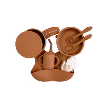 Load image into Gallery viewer, Set Silicone Baby Mealtime Cinnamon
