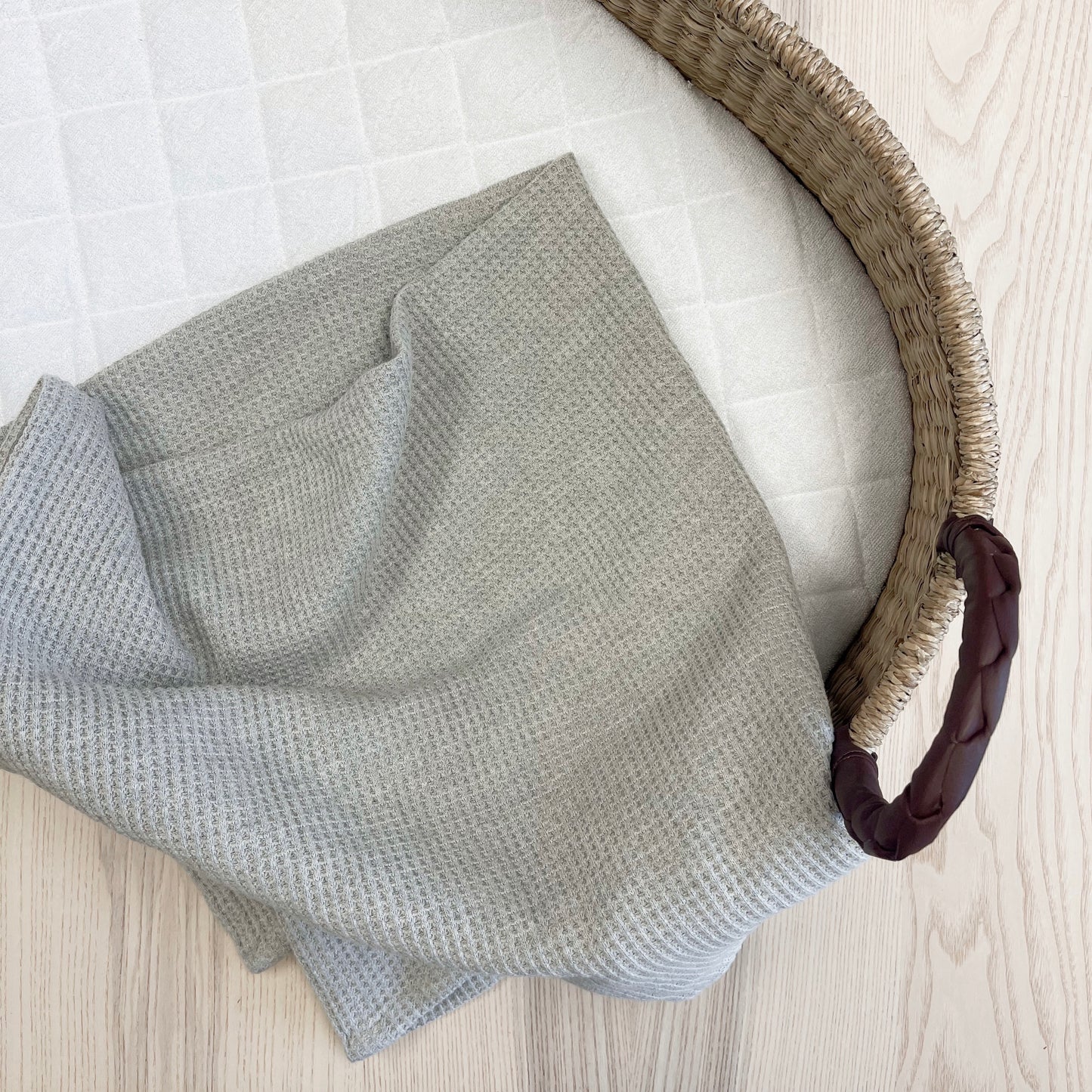 Waffle Baby Blanket Grey