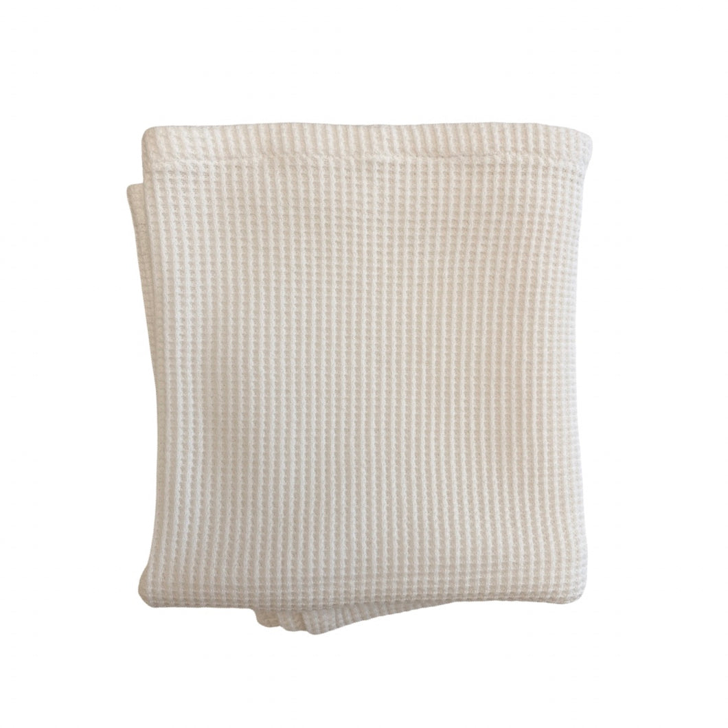 Waffle Baby Blanket white