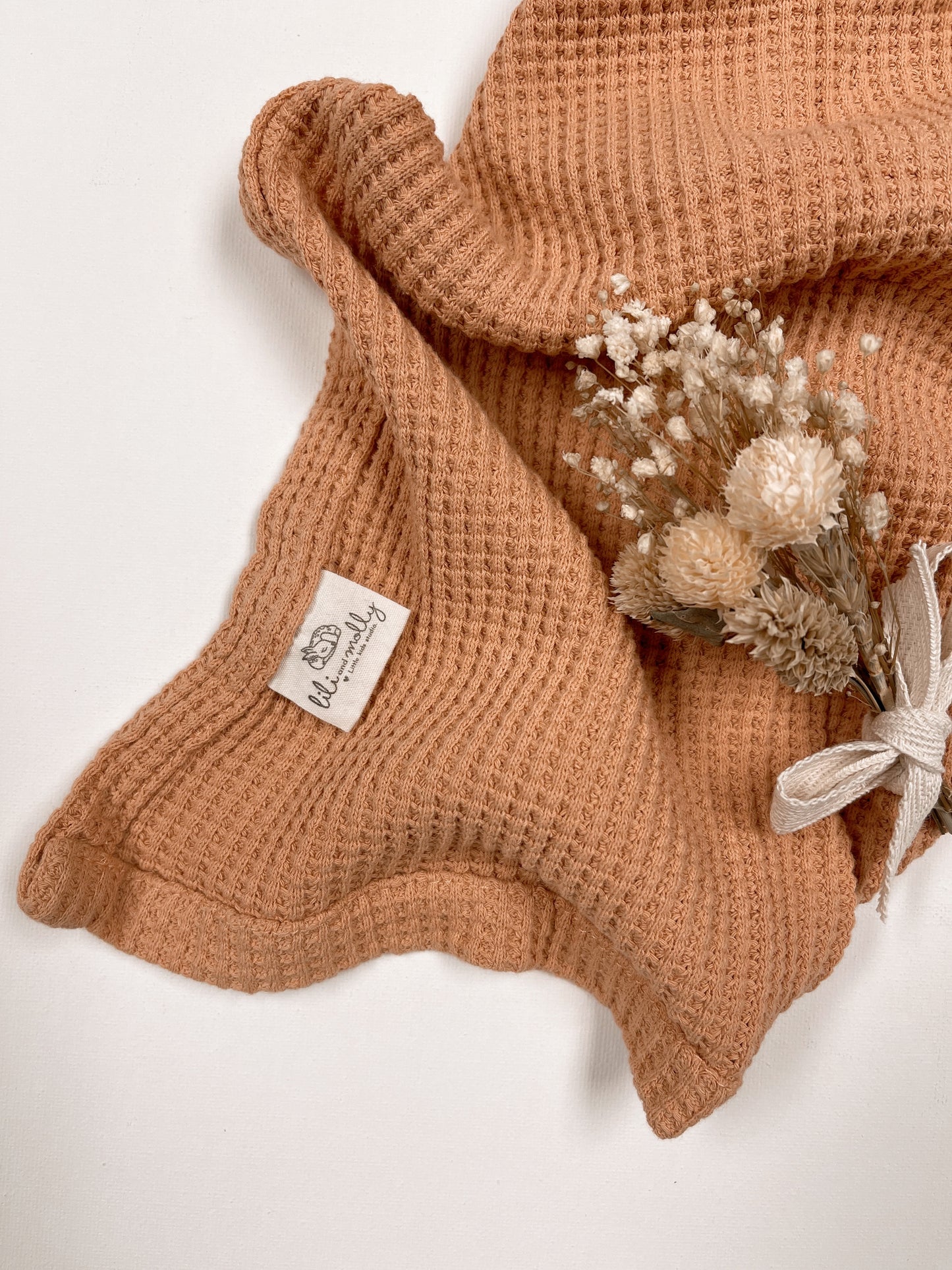 Waffle Baby Blanket Cinnamon