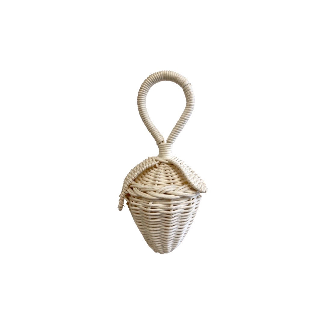 Strawberry Rattan Baby Rattle