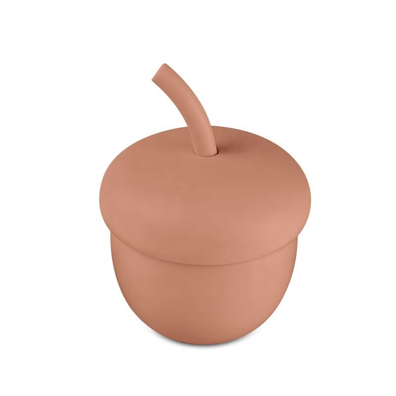 Silicone Baby Cup Acorn cinnamon