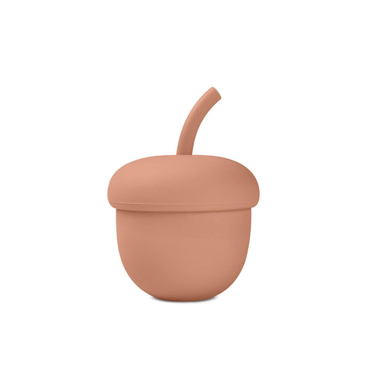 Silicone Baby Cup Acorn cinnamon