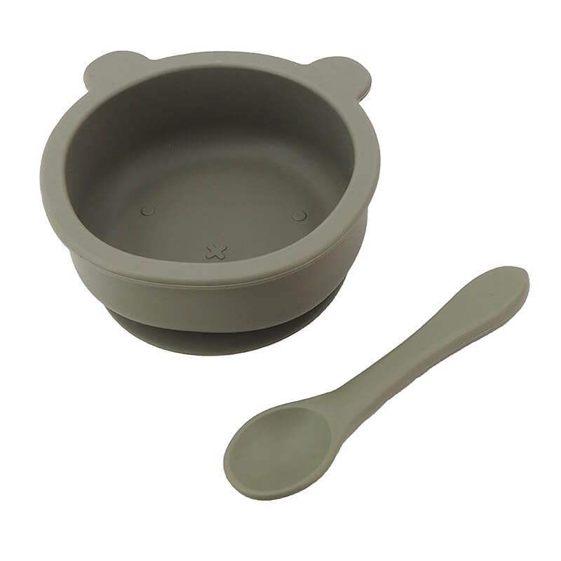 Silicone Baby Bowl Bear cinnamon