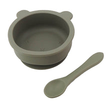 Load image into Gallery viewer, Silicone Baby Bowl Bear cinnamon
