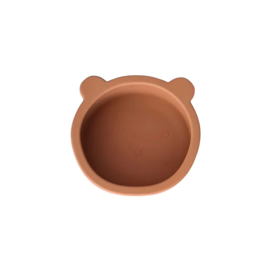 Silicone Baby Bowl Bear cinnamon