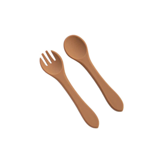 Silicone Set Spoon|Fork cinnamon