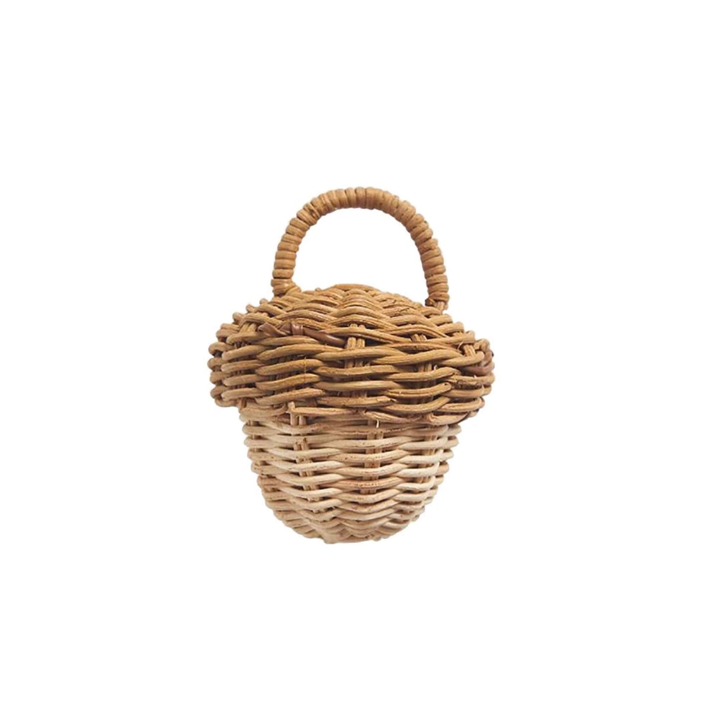 Rattan Acorn Baby Rattle