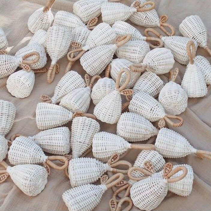 Rattan Pear Baby Rattle