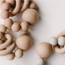 Load image into Gallery viewer, Teething Rattle Ring white
