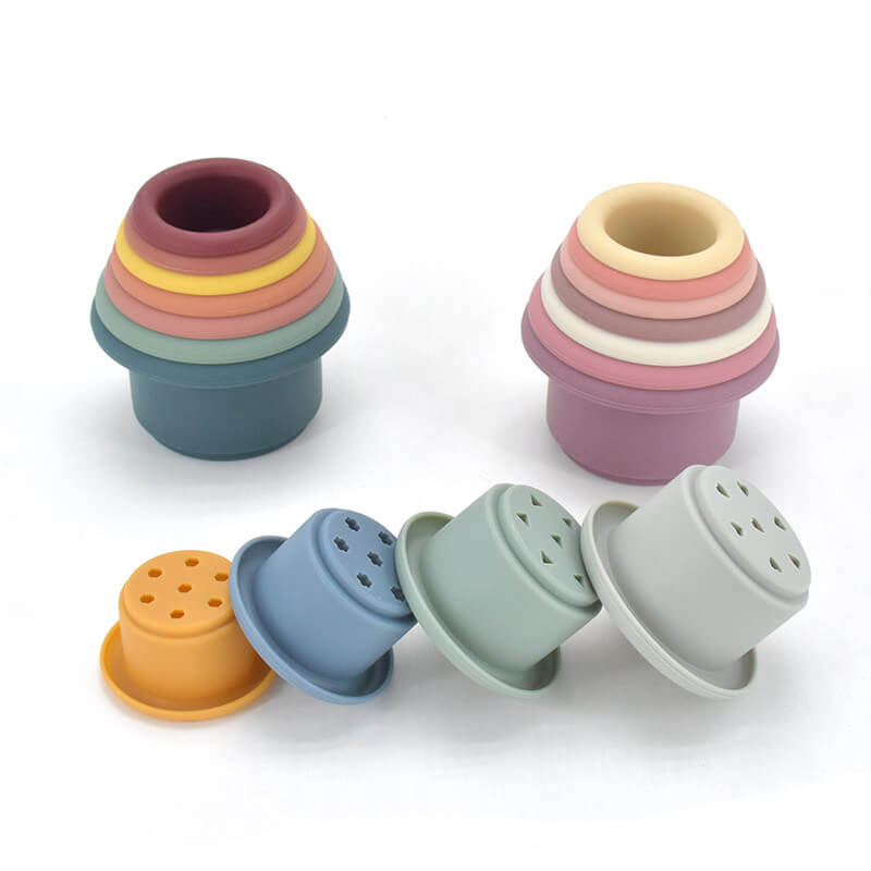 Silicone Stacking Cups Pastel