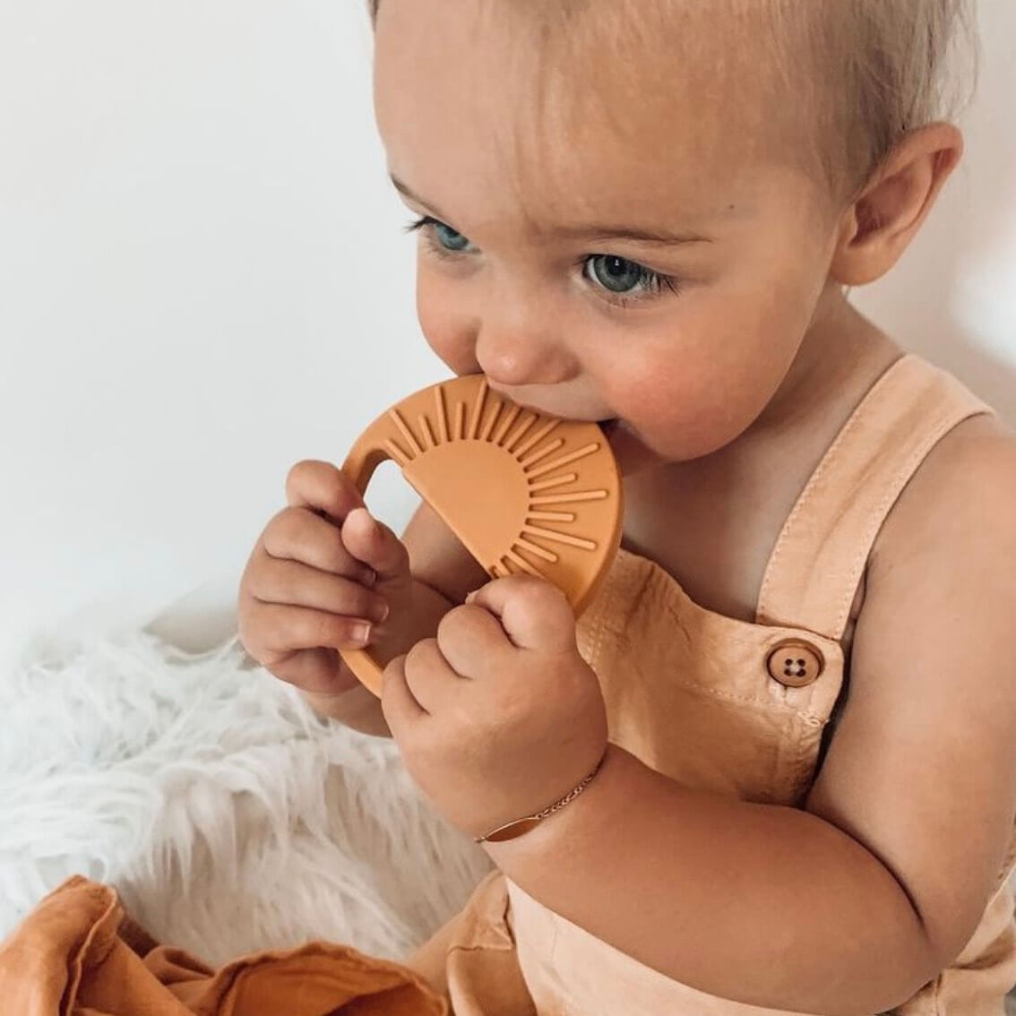 Teether Silicone Ray velvet pink