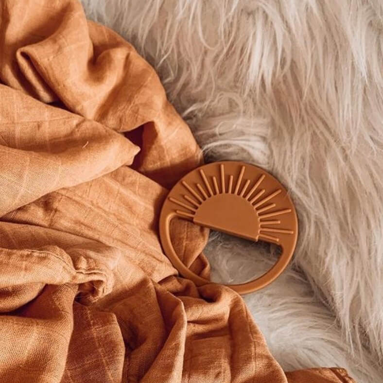 Teether Silicone Ray velvet pink