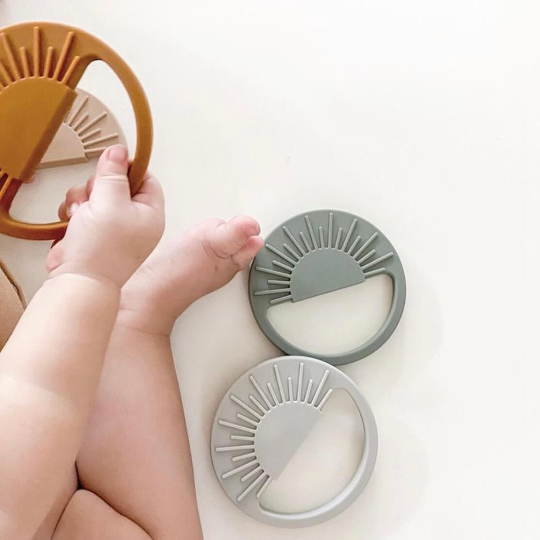 Teether Silicone Ray velvet pink